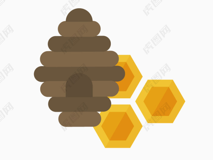 蜂蜜蜂窝卡通矢量素材