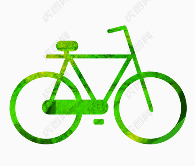 渐变绿色单车