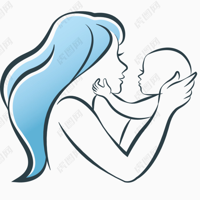 母亲抱着婴儿