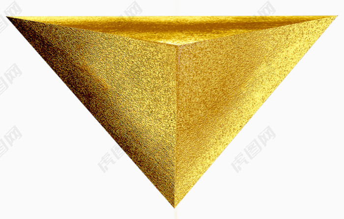 金色漂浮三角台