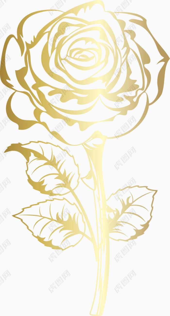 金色玫瑰花花纹