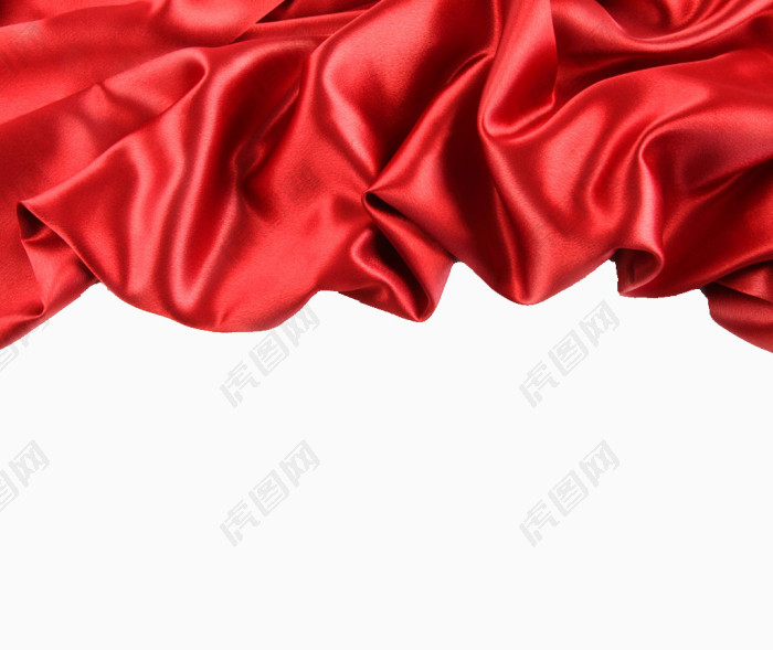 红色丝绸布