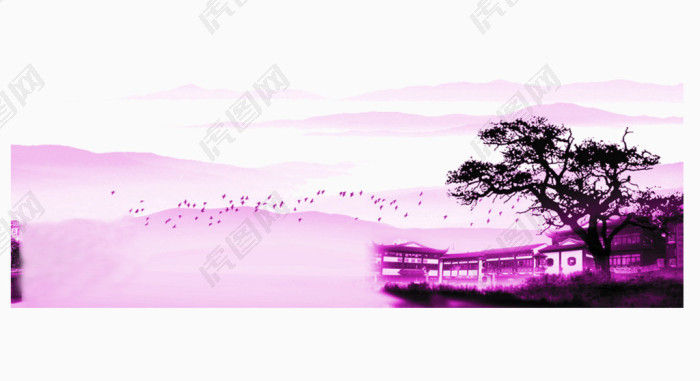 紫色云彩背景素材