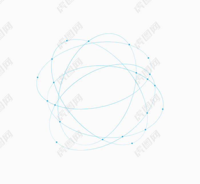 抽象几何科技线条蓝色绕圈